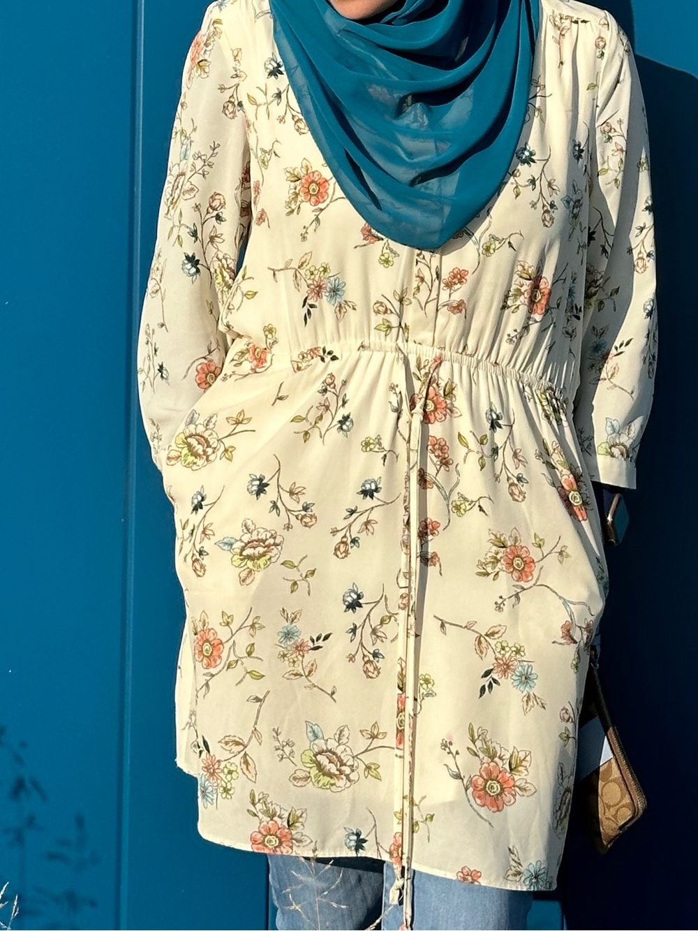 Floral Drawstring Tunic